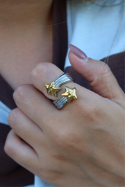 Anel Two-Tone Star