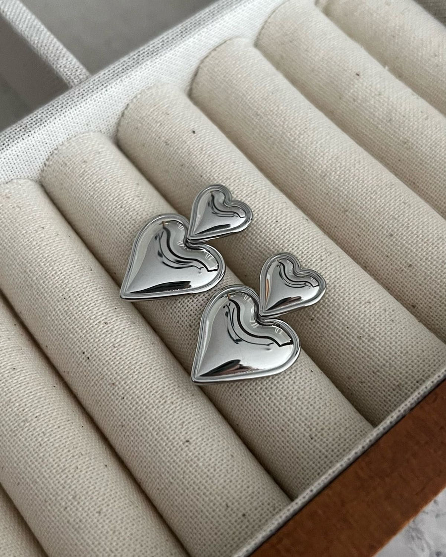 Brincos Duo Heart