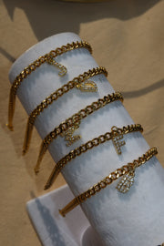 Pulseira Pé Initial Charm