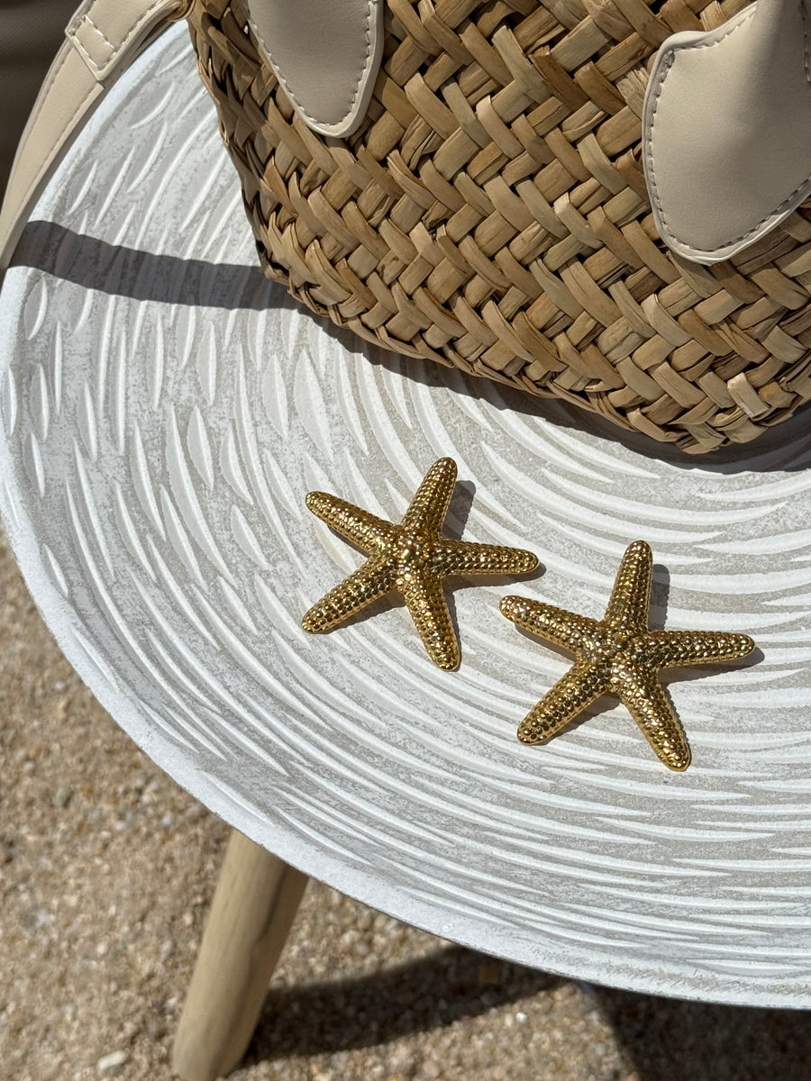 Brincos Golden Starfish