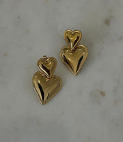 Brincos Duo Heart
