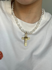Colar Pearl Cross